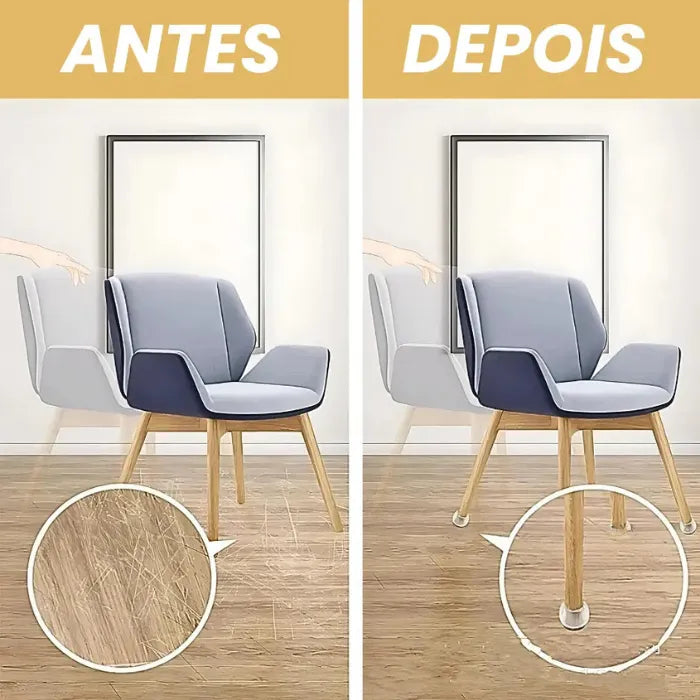 MoveFlex® – Protetor de Silicone para Pés de Móveis (Protege seu Piso e Elimina o Barulho) - Leve Mais e Pague Menos!
